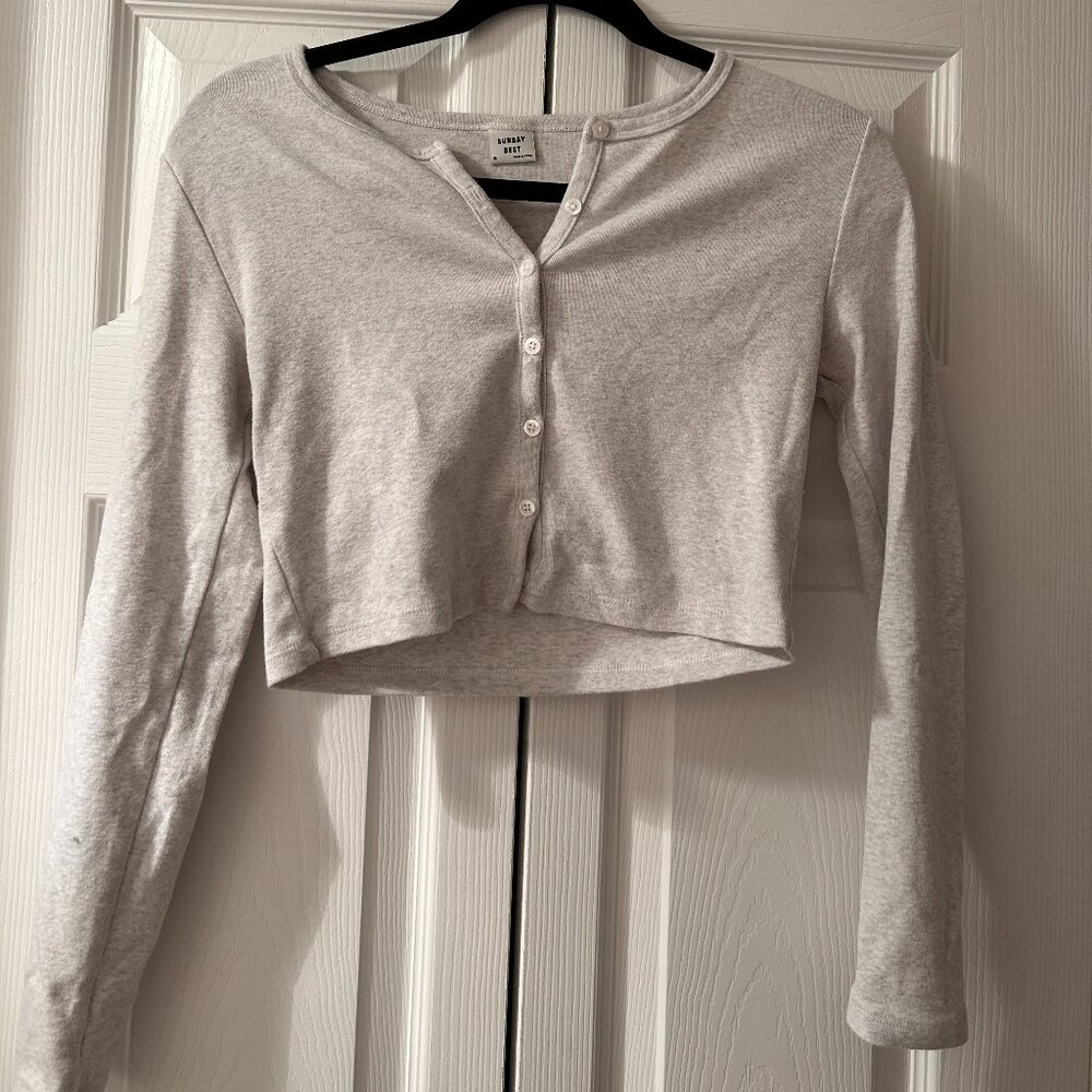 Sunday Best Grey Long Sleeve Button Down - Size M